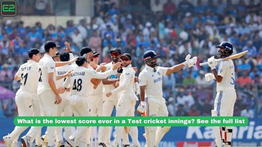 What is the lowest score ever in a Test cricket innings? See the full list