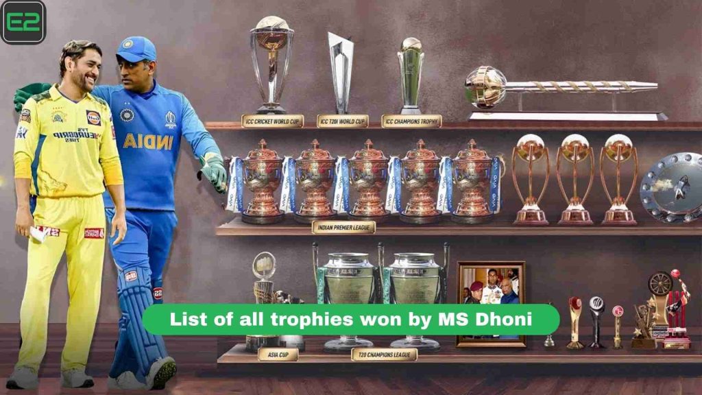 List of all trophies won by MS Dhoni