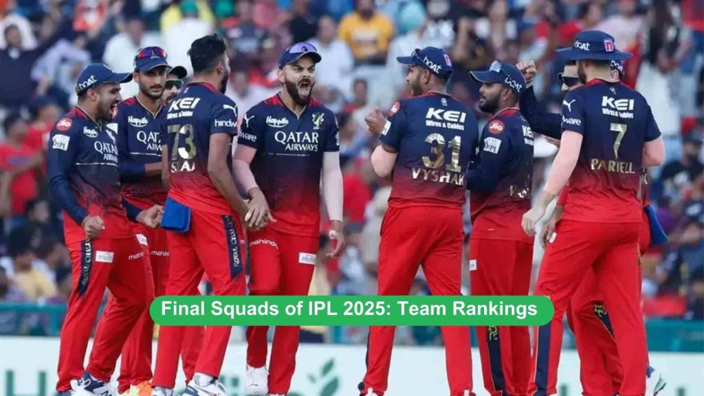 Final Squads of IPL 2025