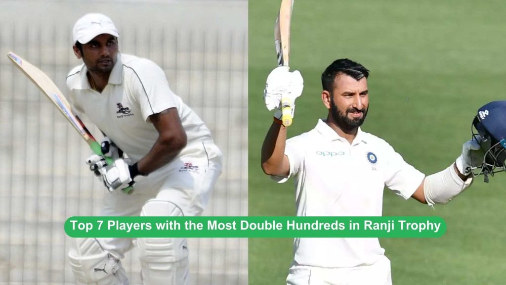 Most Double Hundreds in Ranji Trophy