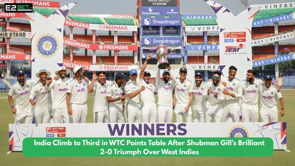 India Climb to Third in WTC Points Table