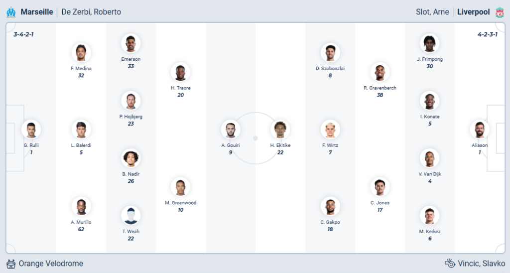 Marseille vs Liverpool