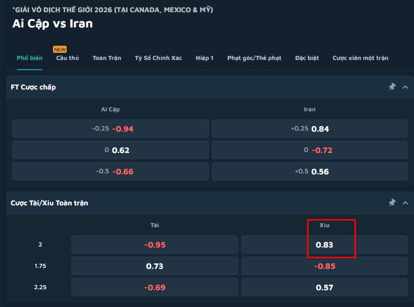 Egypt vs Iran