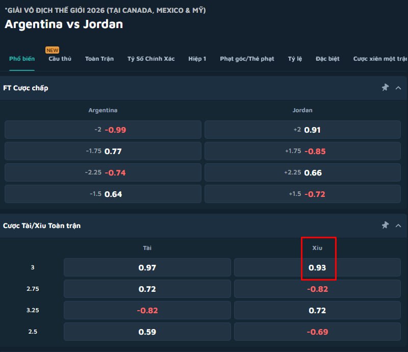 Argentina vs Jordan