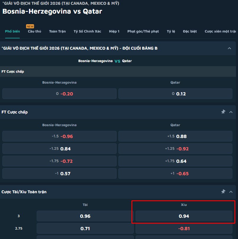 Bosnia-Herzegovina vs Qatar