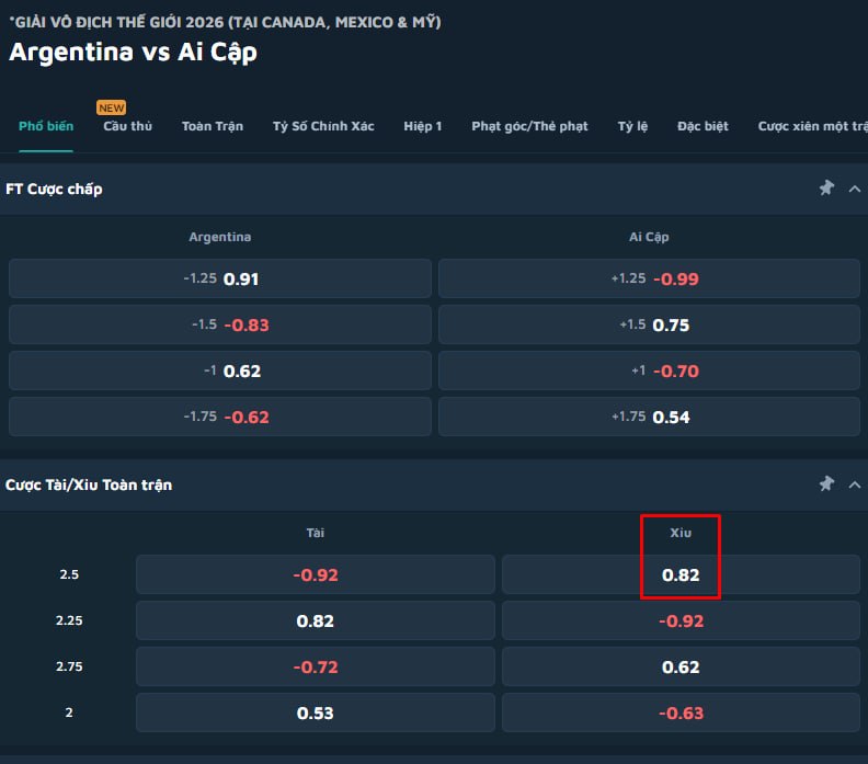 Argentina vs Egypt