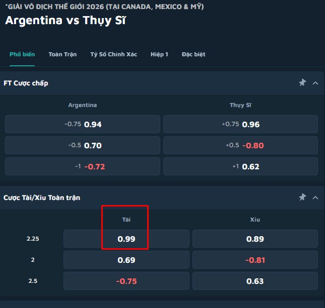 Argentina vs Switzerland