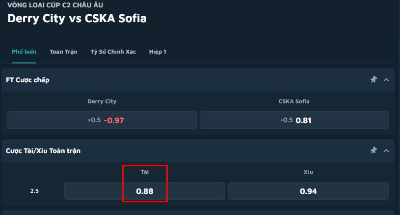 Derry City vs CSKA Sofia