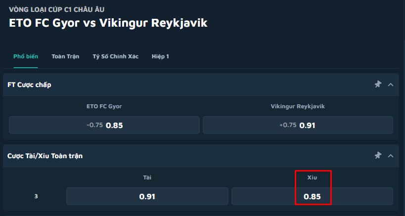 ETO FC Gyor vs Vikingur Reykjavik