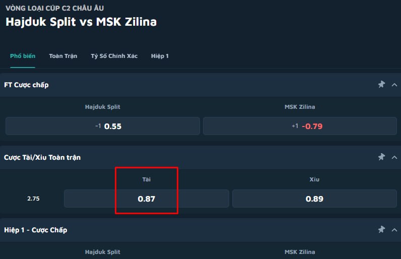 Hajduk Split vs MSK Zilina