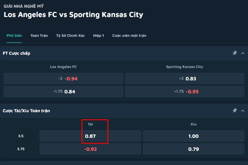 Los Angeles FC vs Sporting Kansas City