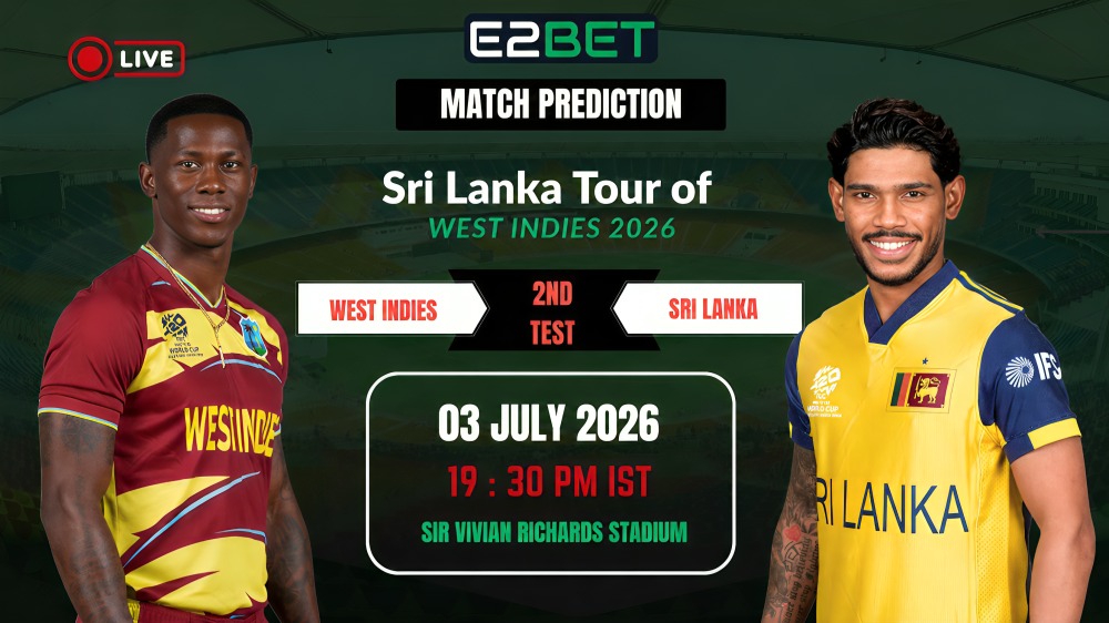 WI vs SL Match Prediction: 2nd Test – Sri Lanka Tour of West Indies 2026 3 WI vs SL Match Prediction