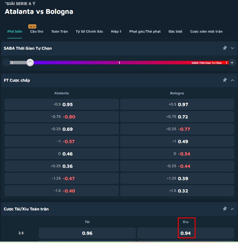 Atalanta vs Bologna