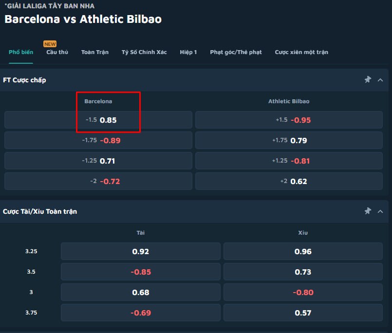 Barcelona vs Athletic Bilbao