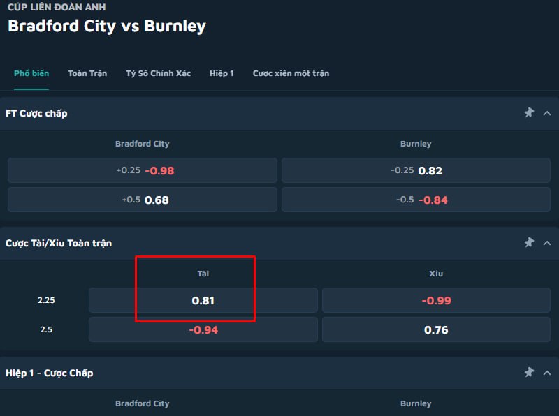 Bradford City vs Burnley