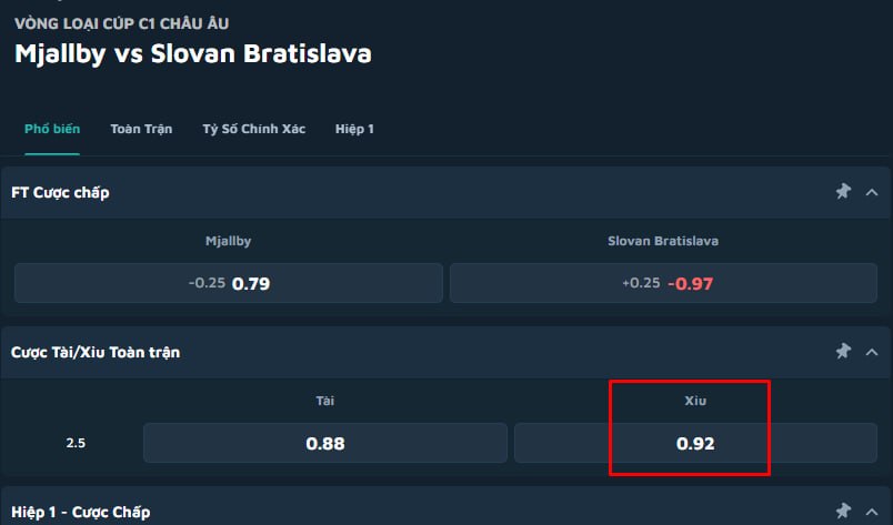 Mjallby vs Slovan Bratislava