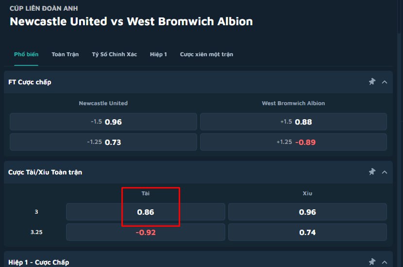 Newcastle United vs West Bromwich Albion