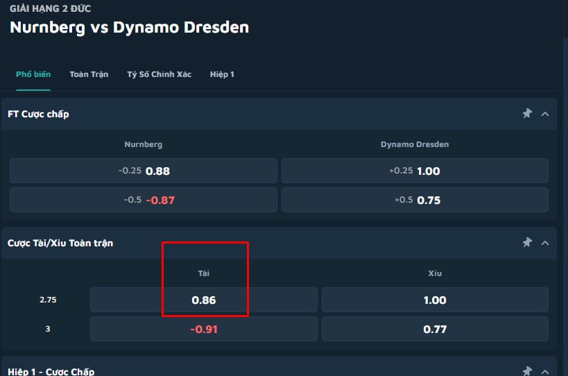 Nurnberg vs Dynamo Dresden