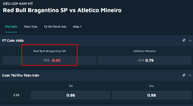 Red Bull Bragantino SP vs Atletico Mineiro