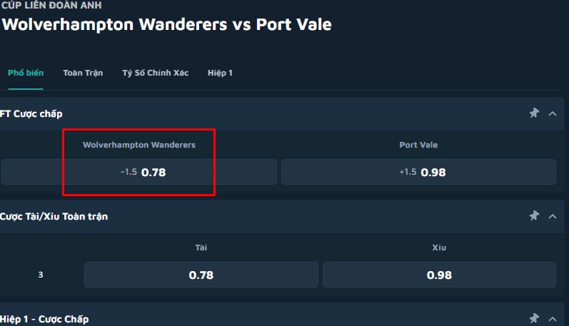 Wolverhampton Wanderers vs Port Vale