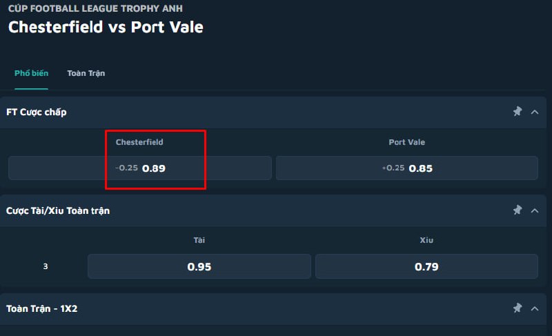Chesterfield vs Port Vale