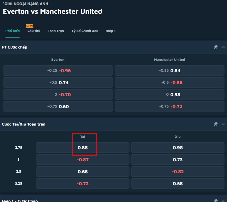 Everton vs Manchester United