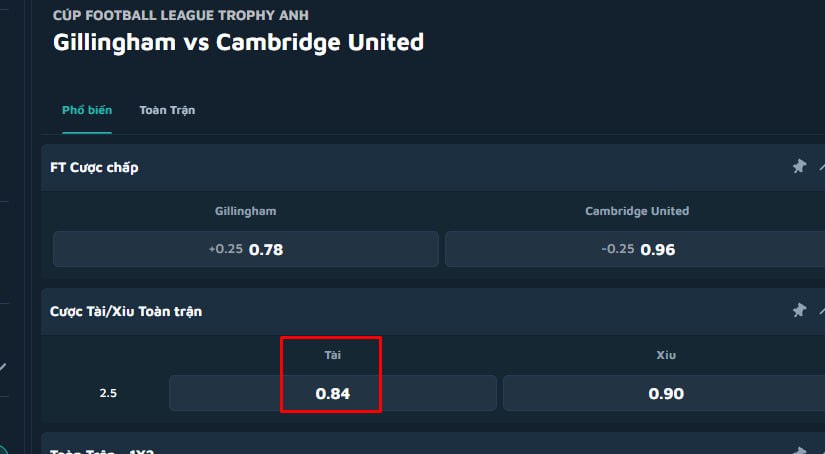 Gillingham vs Cambridge United