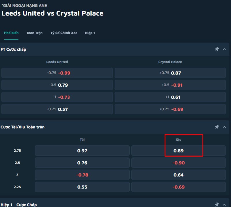 Leeds United vs Crystal Palace