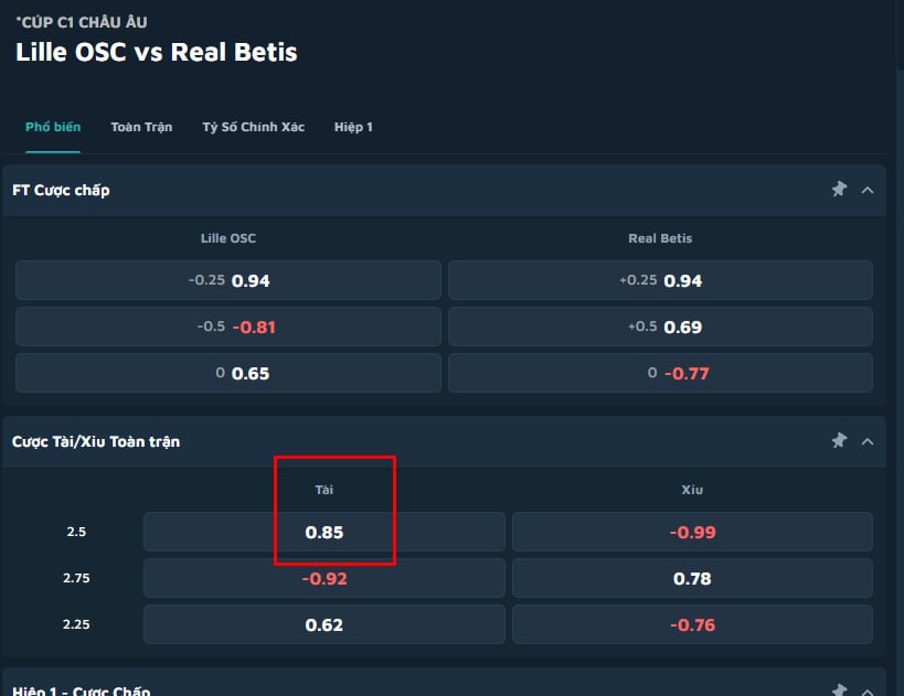 Lille OSC vs Real Betis