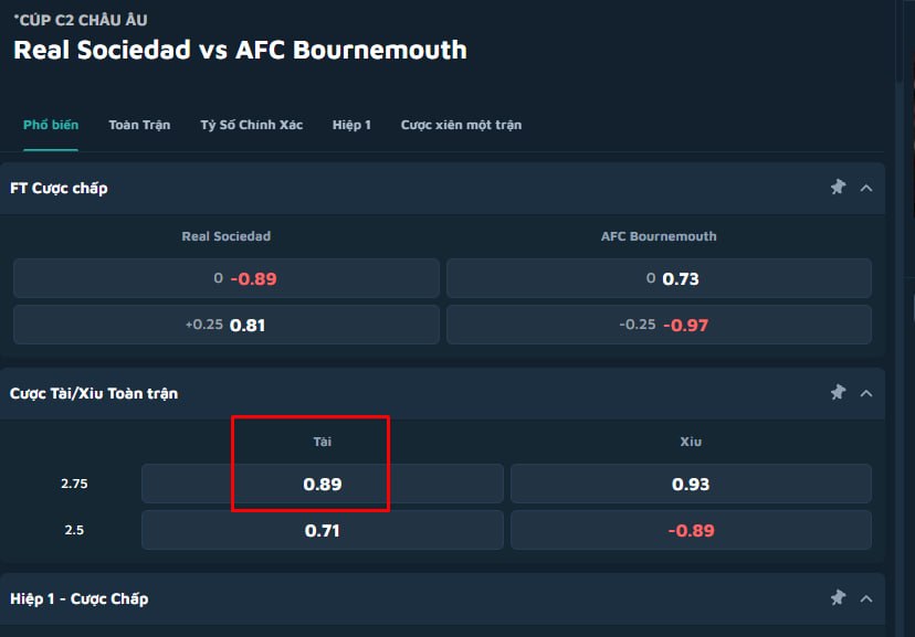 Real Sociedad vs AFC Bournemouth