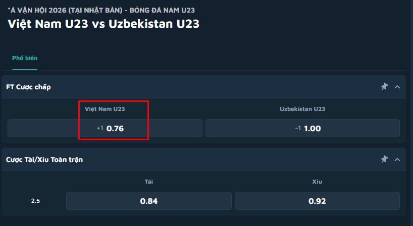 Vietnam U23 vs Uzbekistan U23