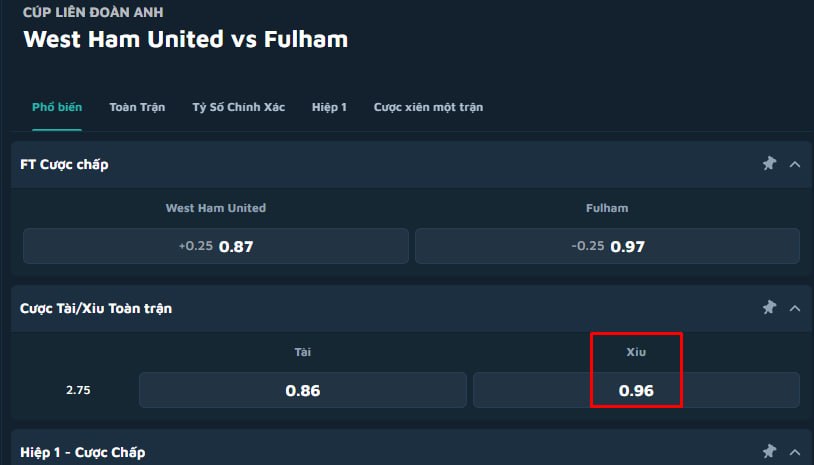 West Ham United vs Fulham