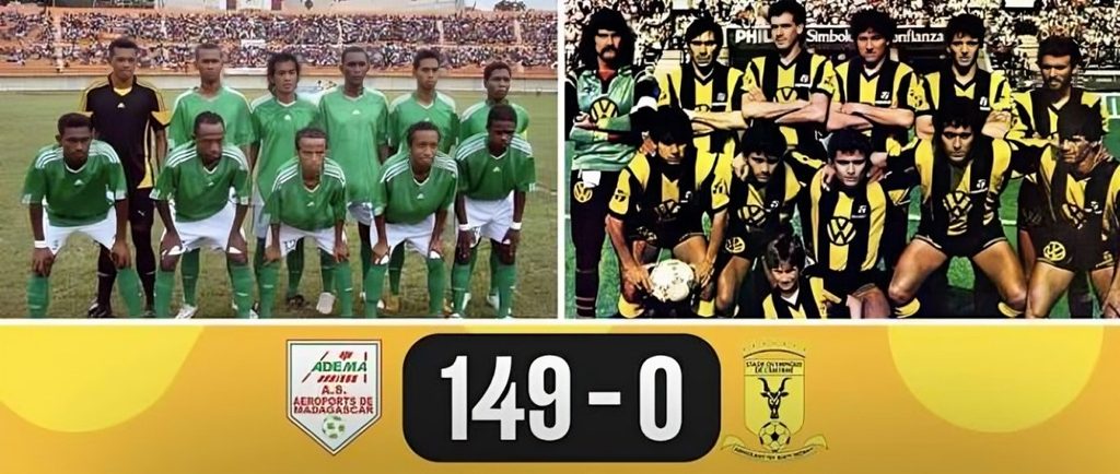 Biggest win in football history 149-0